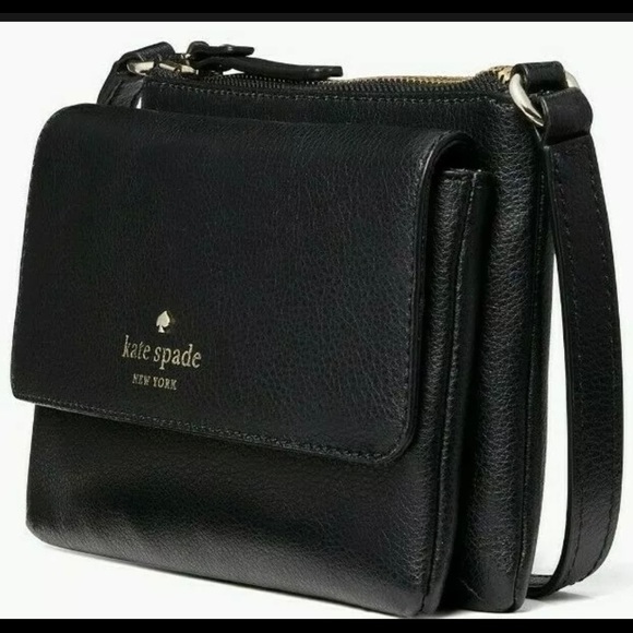 kate spade Bags Kate Spade Karlee Flap Crossbody Black Leather Greene St Poshmark